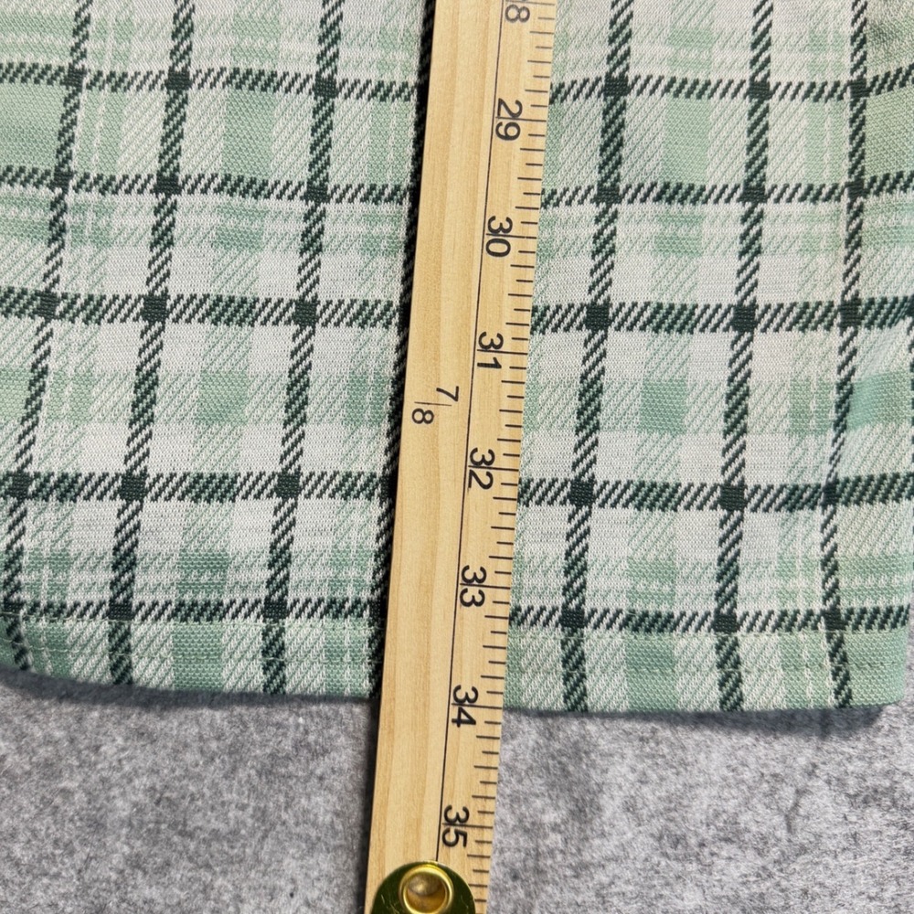 90s Womens Green Plaid Bodycon Dress Spaghetti Strap Mini‎ Large ST031522 - Picture 7 of 9